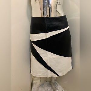 Newport News Easy Style Genuine Leather Skirt (Vintage)